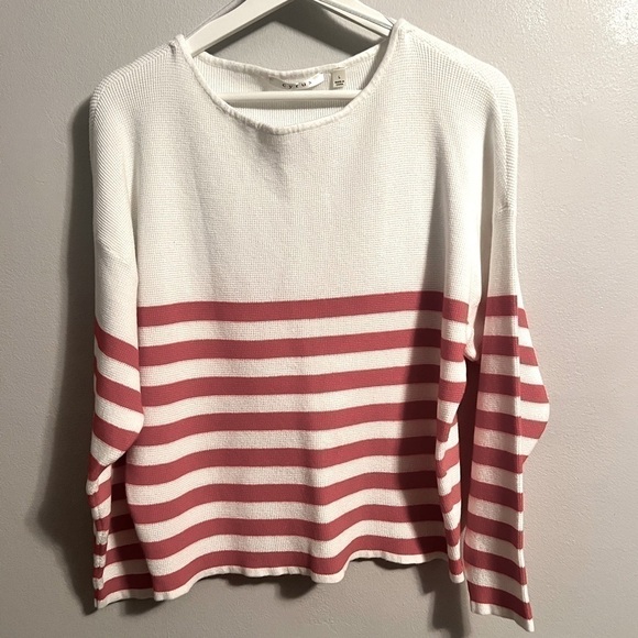 Cyrus - Red and white sweater Size L. Sailor core bin (338) coastal - Picture 1 of 10